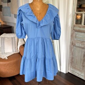 Saylor cotton blend dress size medium periwinkle blue